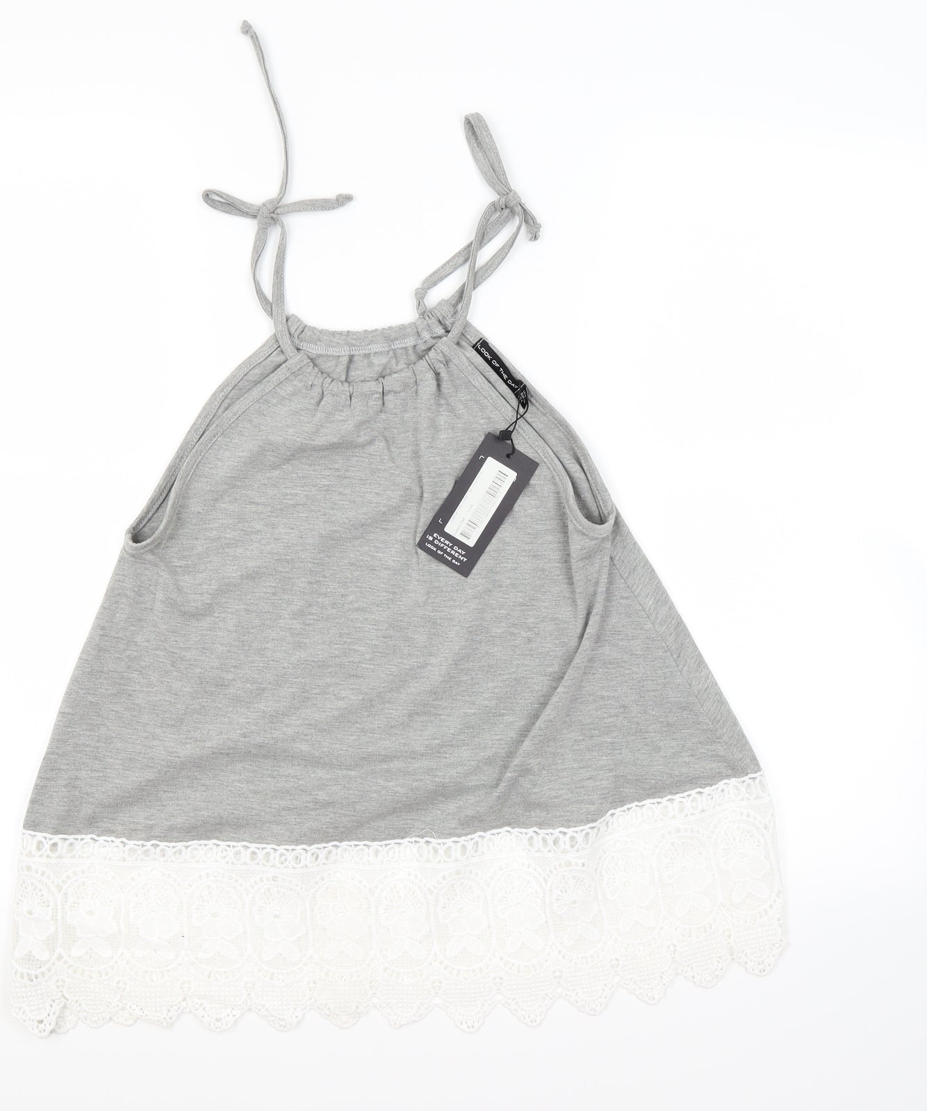 Womens UK Size 8 lotd Grey Camisole Blouse