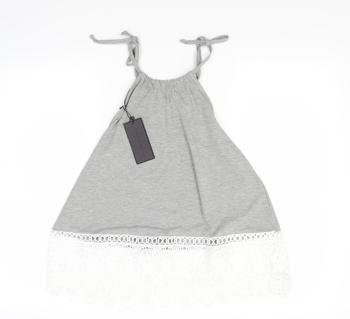 Womens UK Size 8 lotd Grey Camisole Blouse