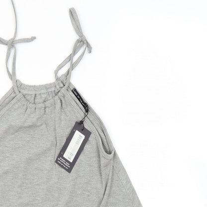 Womens UK Size 8 lotd Grey Camisole Blouse