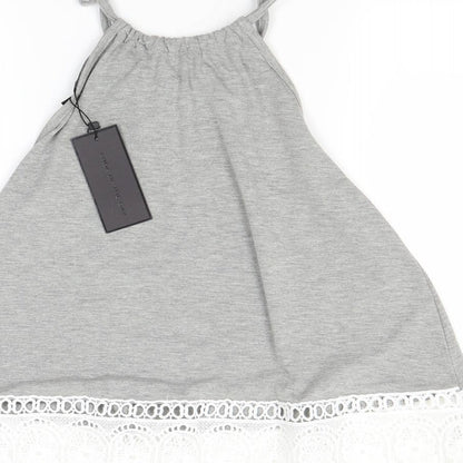 Womens UK Size 8 lotd Grey Camisole Blouse