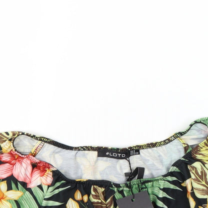 Womens UK Size 8 lotd Multicoloured Cropped Blouse