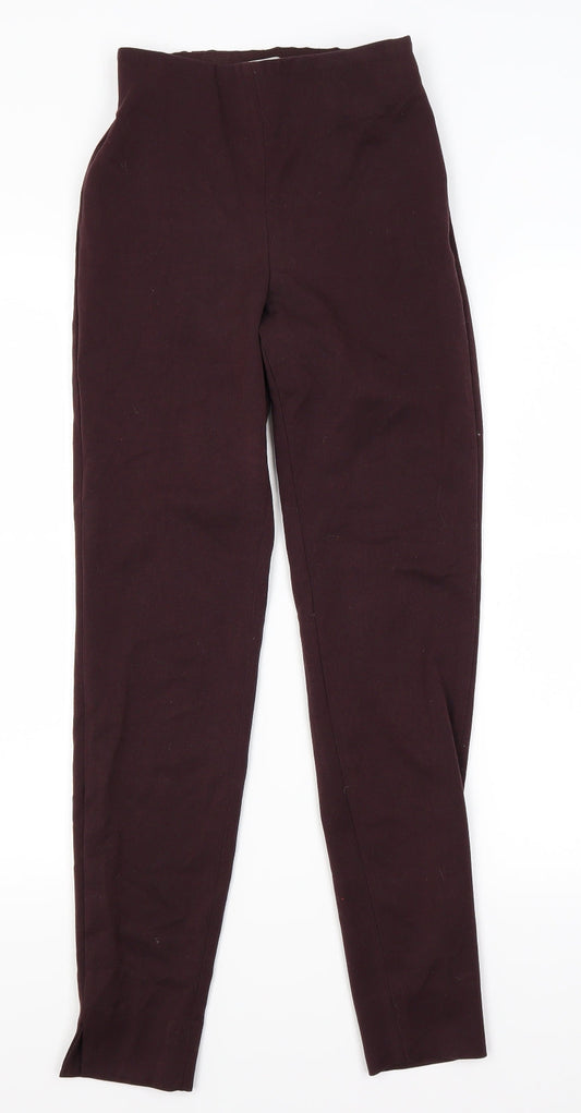 Womens UK Size 4 H&M Slim Fit  Red Trousers