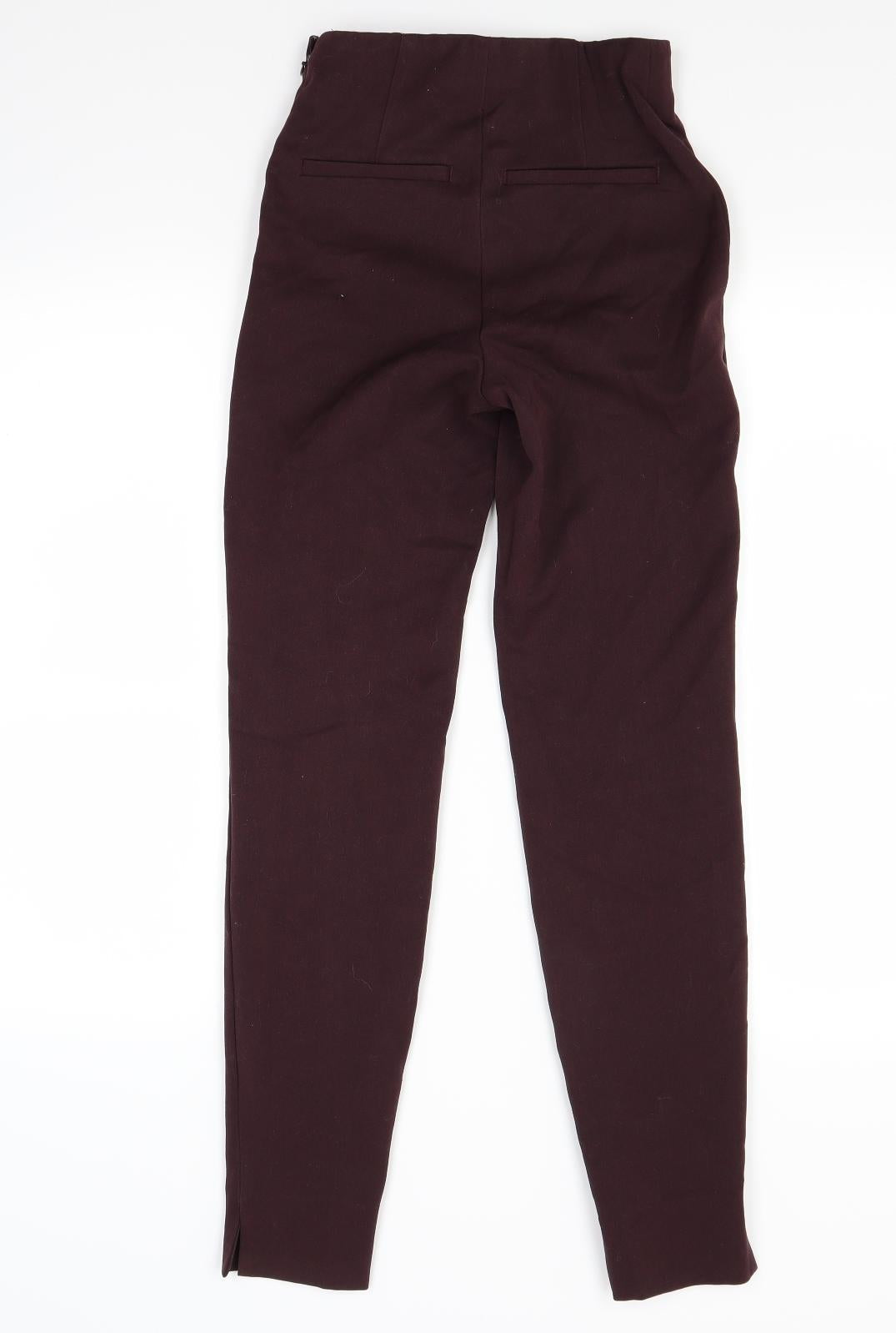 Womens UK Size 4 H&M Slim Fit  Red Trousers