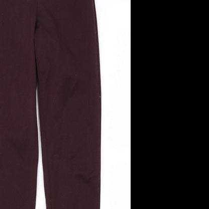 Womens UK Size 4 H&M Slim Fit  Red Trousers