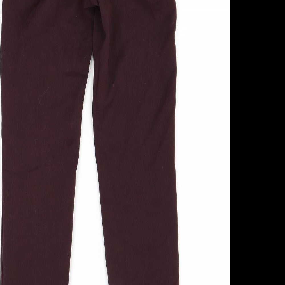 Womens UK Size 4 H&M Slim Fit  Red Trousers