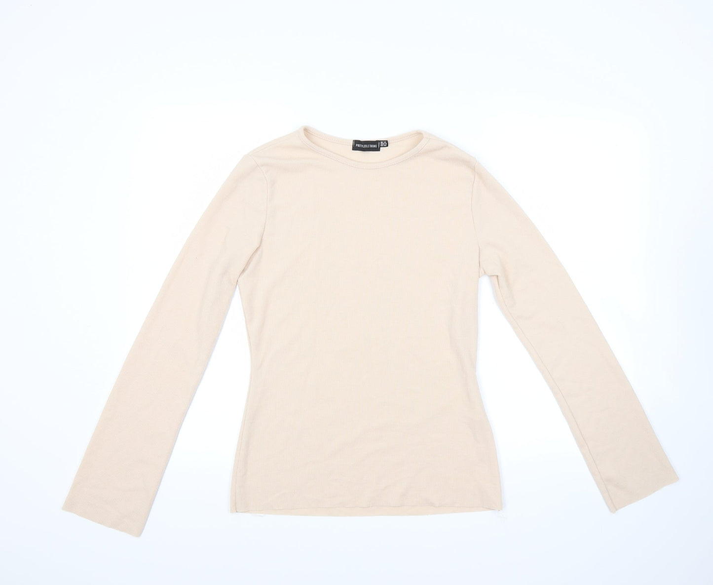 PRETTYLITTLETHING Womens Beige   Pullover Jumper Size 12