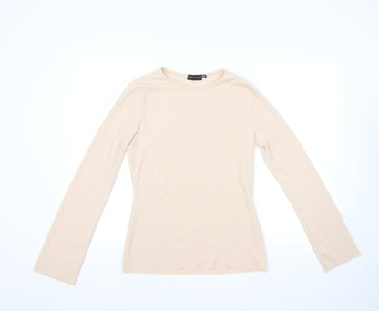 PRETTYLITTLETHING Womens Beige   Pullover Jumper Size 12