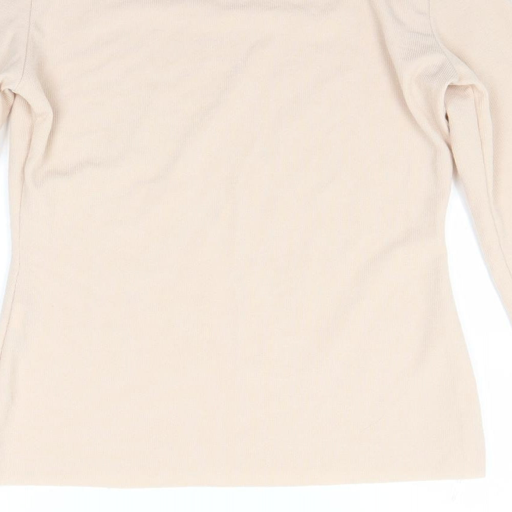 PRETTYLITTLETHING Womens Beige   Pullover Jumper Size 12