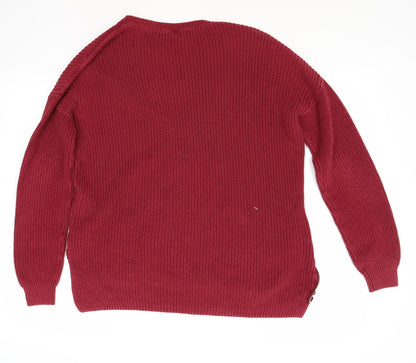 H&M Womens Red   Pullover Jumper Size S