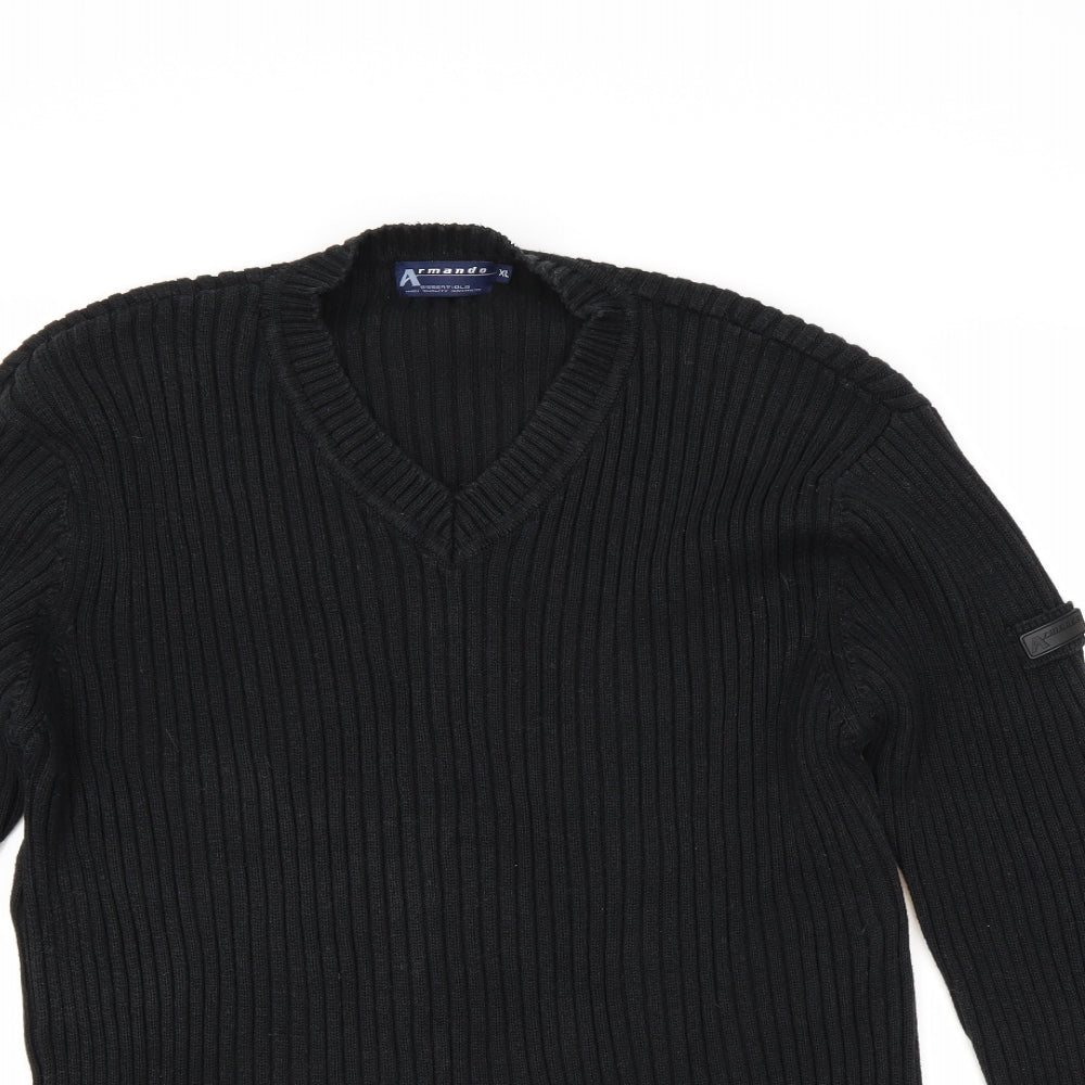 Armando Womens Black   Pullover Jumper Size XL