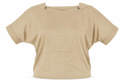 Womens UK Size 12 Preworn Brown Basic T-Shirt