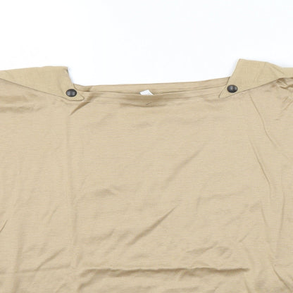 Womens UK Size 12 Preworn Brown Basic T-Shirt