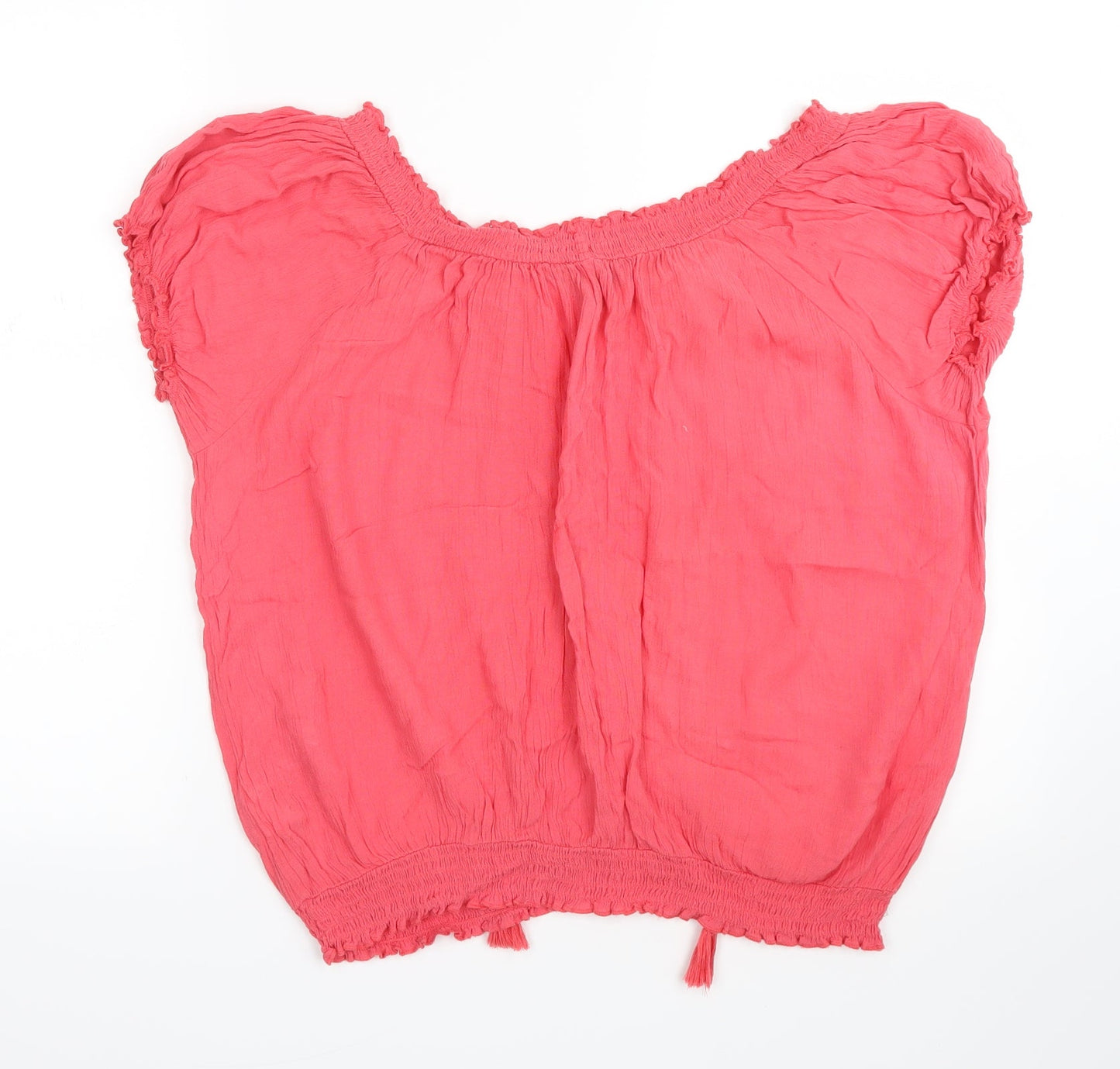 Womens UK Size 12 New Look Pink Basic Blouse