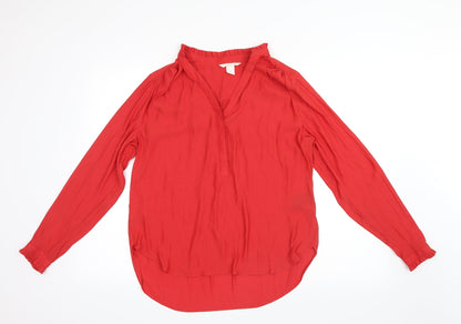 Womens UK Size 6 H&M Red Basic Blouse