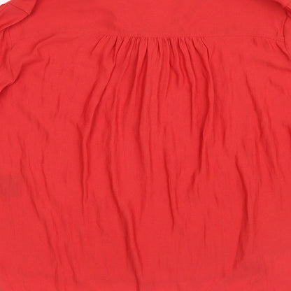 Womens UK Size 6 H&M Red Basic Blouse