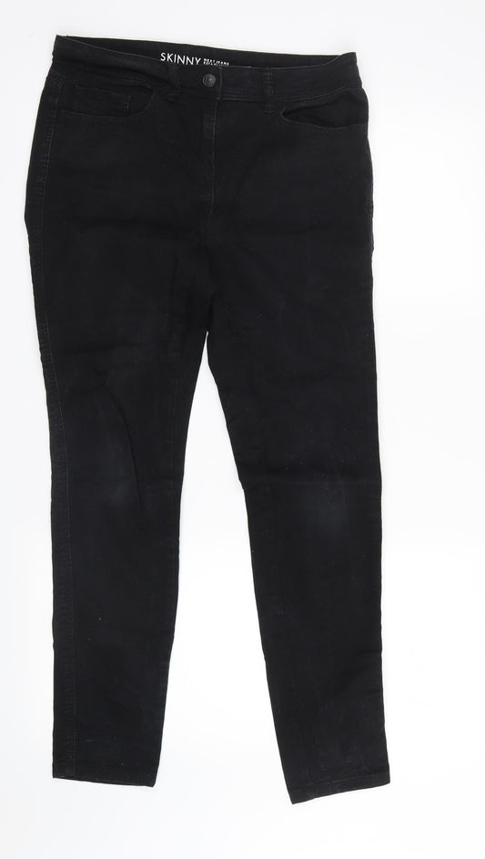 NEXT Womens Black  Denim Skinny Jeans Size 10 L28 in