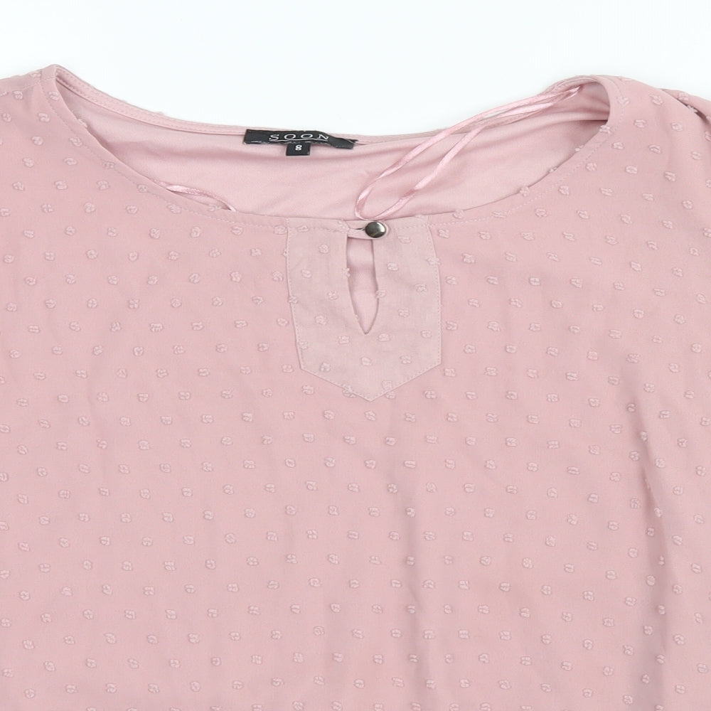 Womens UK Size 8 Soon Pink Basic Blouse