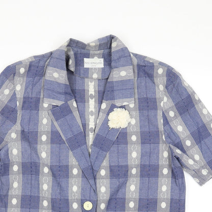 Paul Seperates Womens Blue Check  Jacket Blazer Size 12