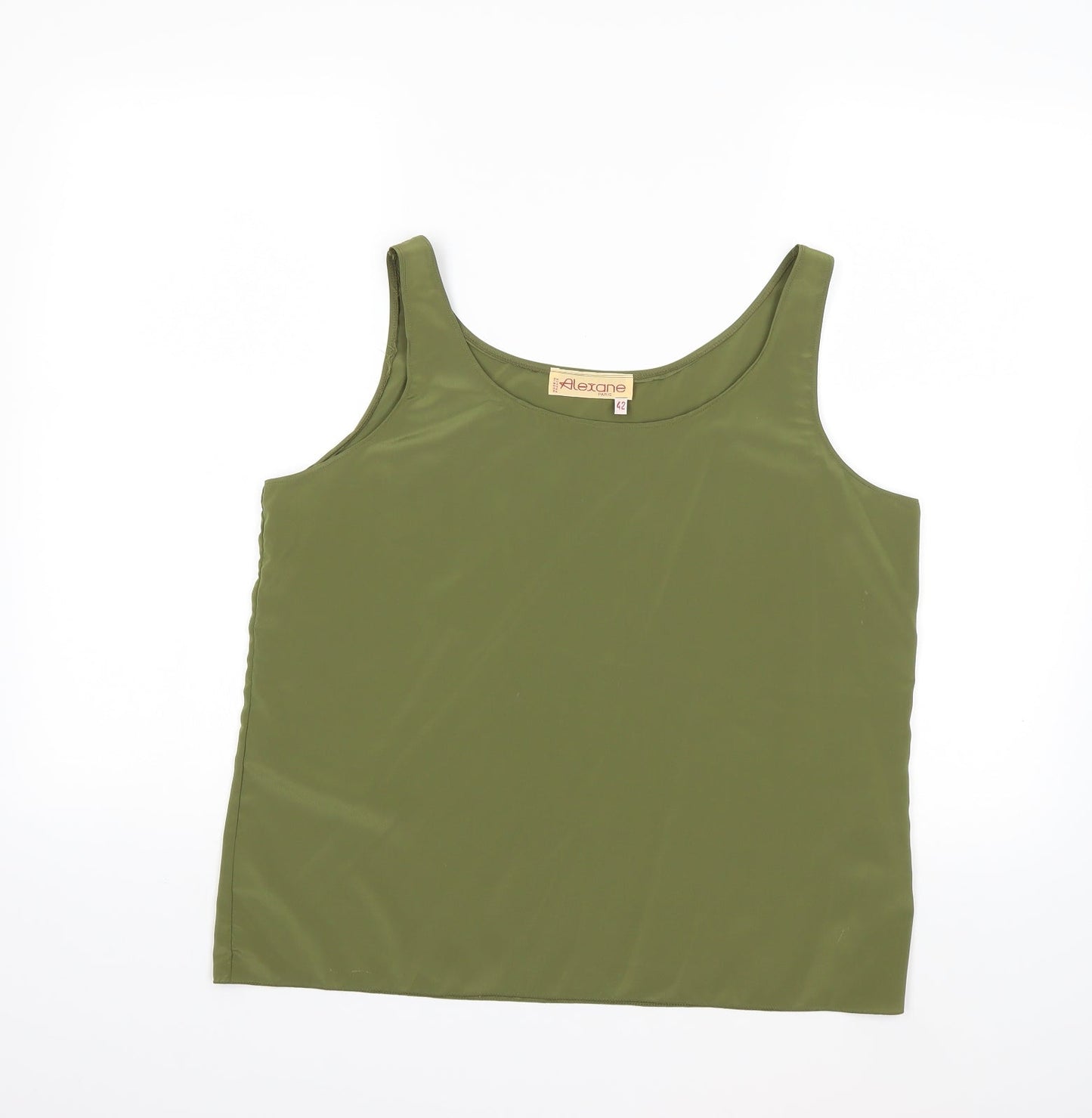 ALEXANE Womens Green   Basic Tank Size 14