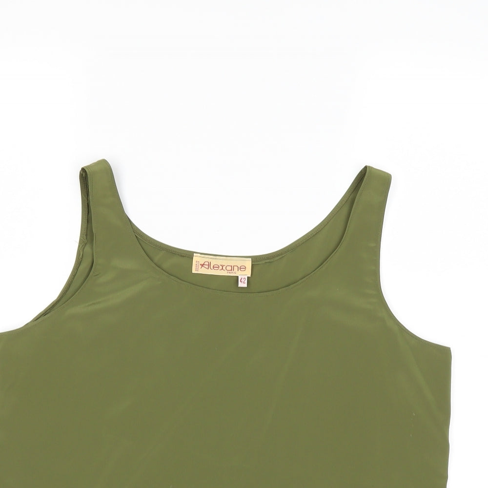 ALEXANE Womens Green   Basic Tank Size 14