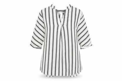 River Island Womens White Striped  Basic Blouse Size 10
