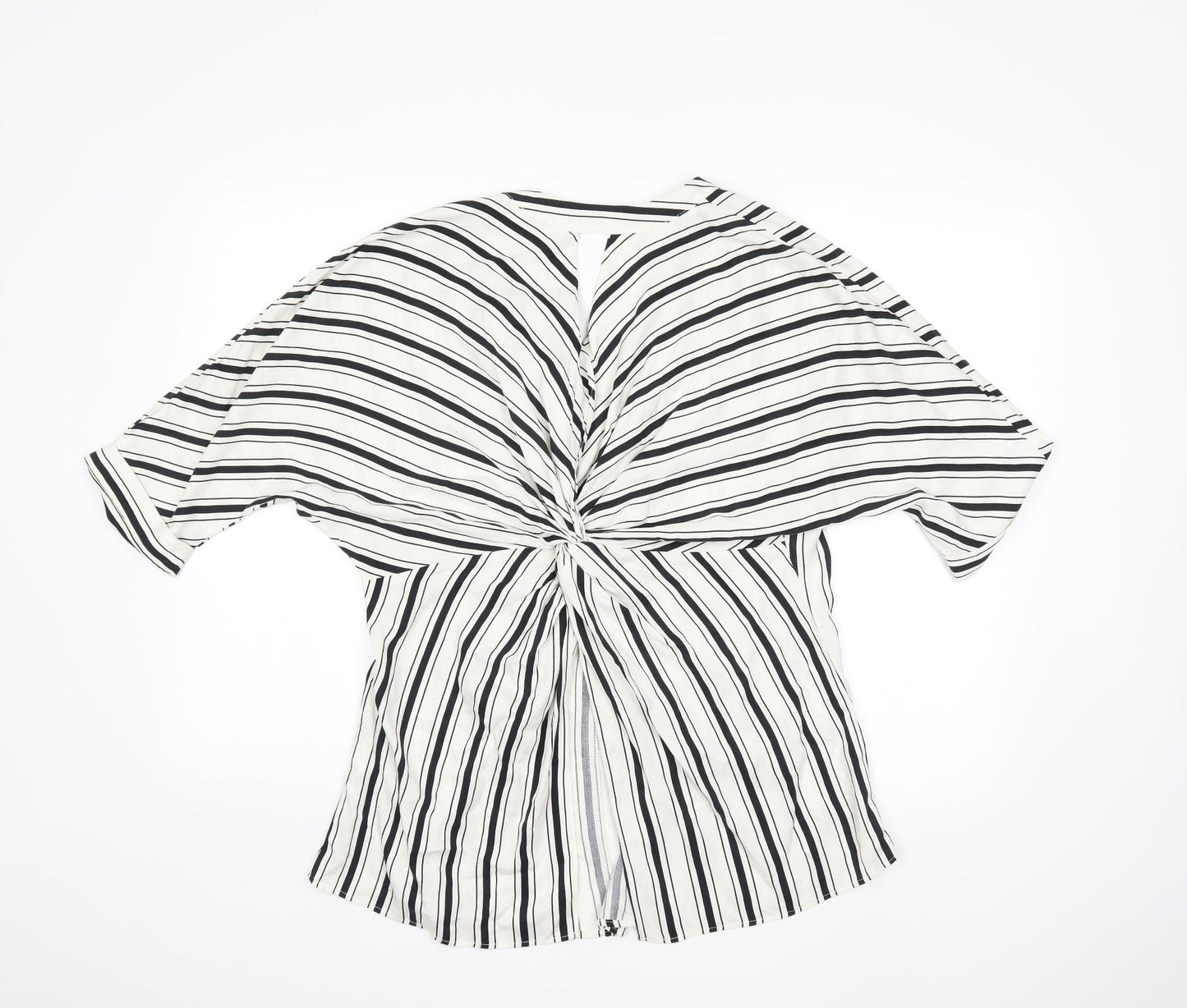 River Island Womens White Striped  Basic Blouse Size 10