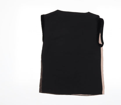 Womens UK Size 8 Oasis Black Basic T-Shirt