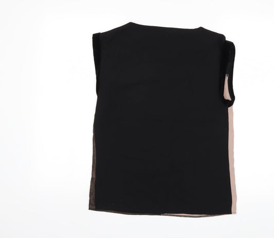 Womens UK Size 8 Oasis Black Basic T-Shirt