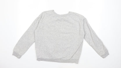 H&M Girls Grey   Pullover Sweatshirt Size 13 Years