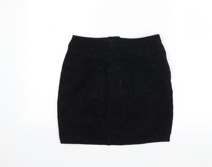 BDG Womens Black  Corduroy Mini Skirt Size S