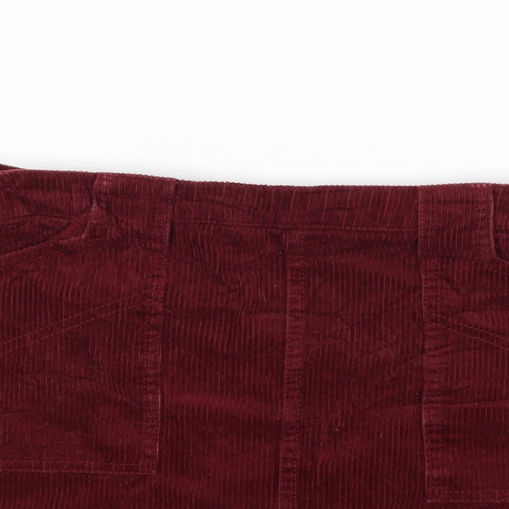 BDG Womens Red  Corduroy Mini Skirt Size M