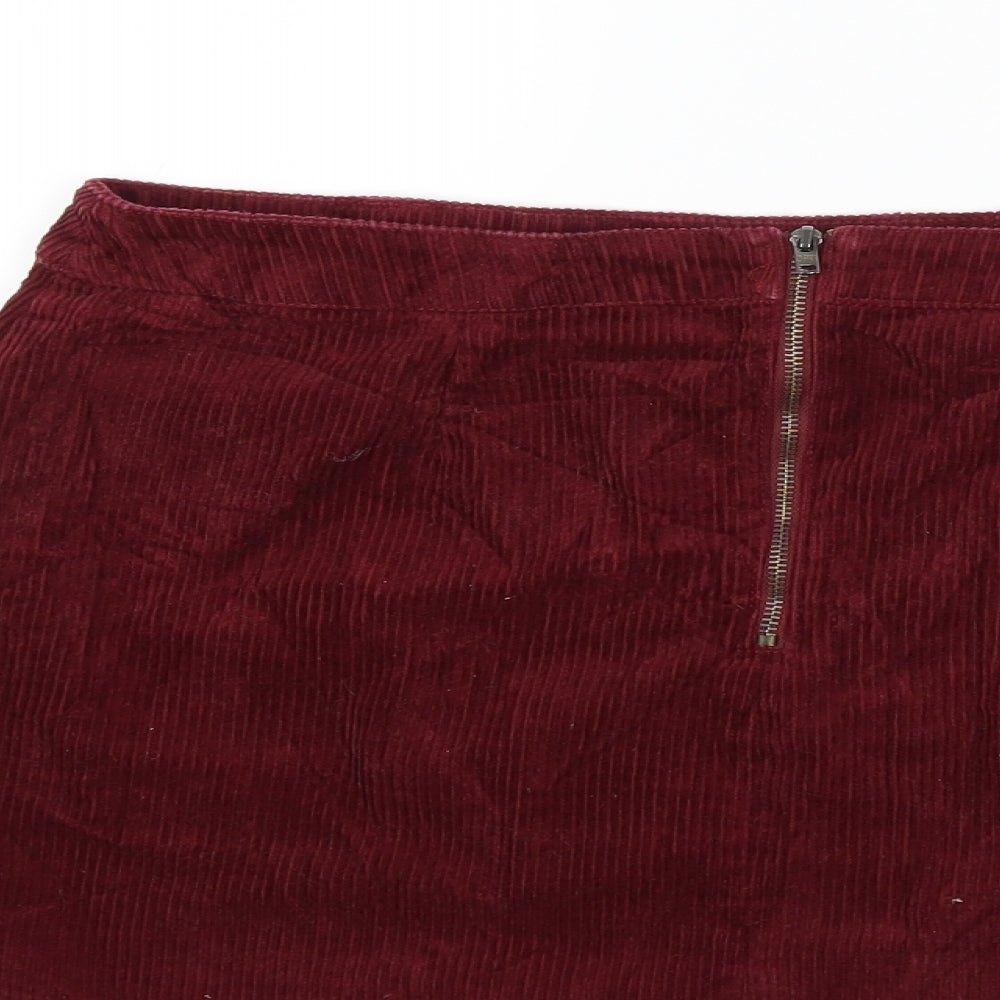 BDG Womens Red  Corduroy Mini Skirt Size M