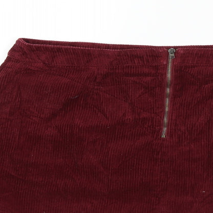 BDG Womens Red  Corduroy Mini Skirt Size M