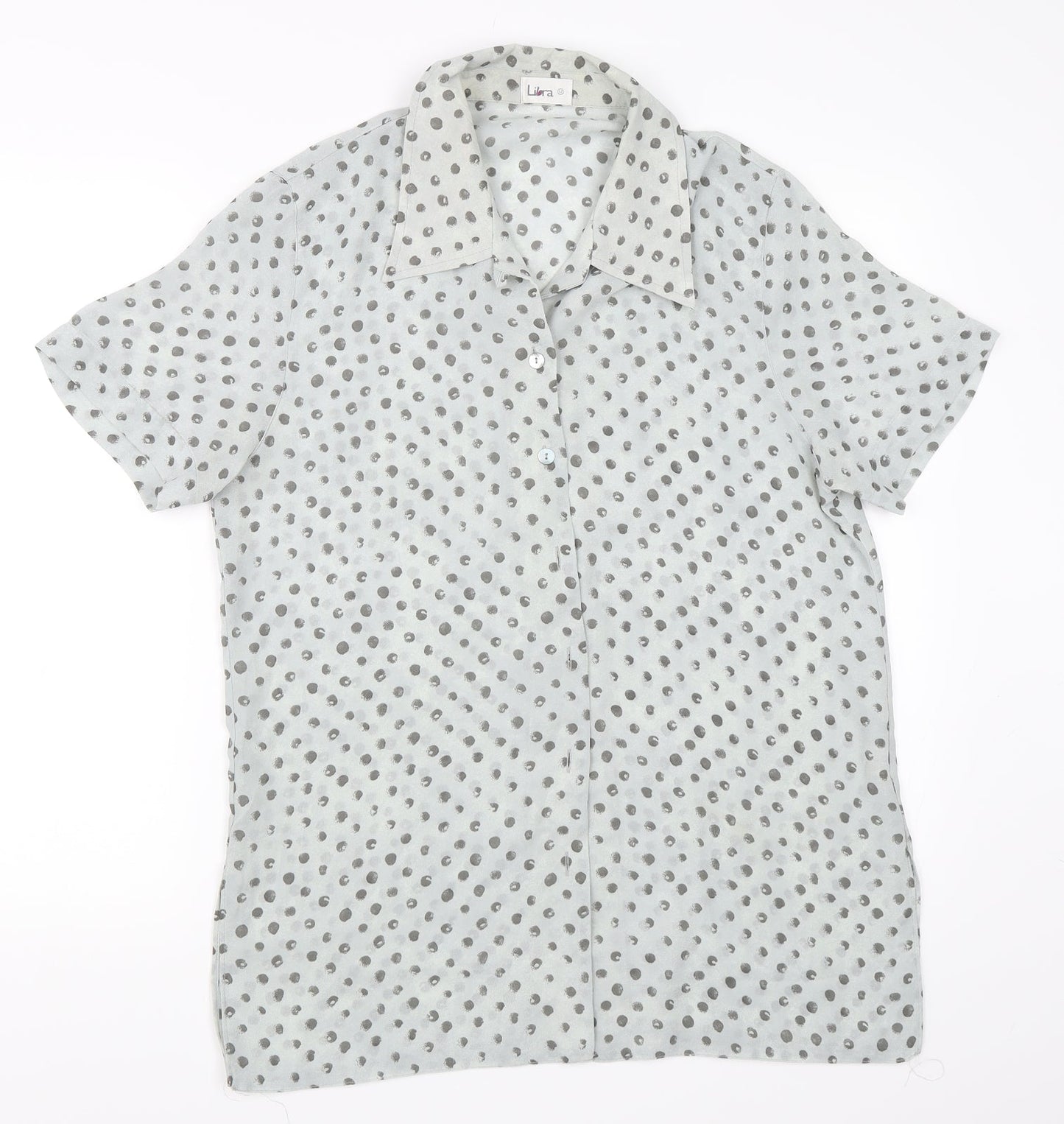 Womens UK Size 12 Libra Blue Basic Blouse