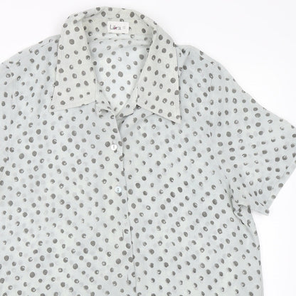 Womens UK Size 12 Libra Blue Basic Blouse