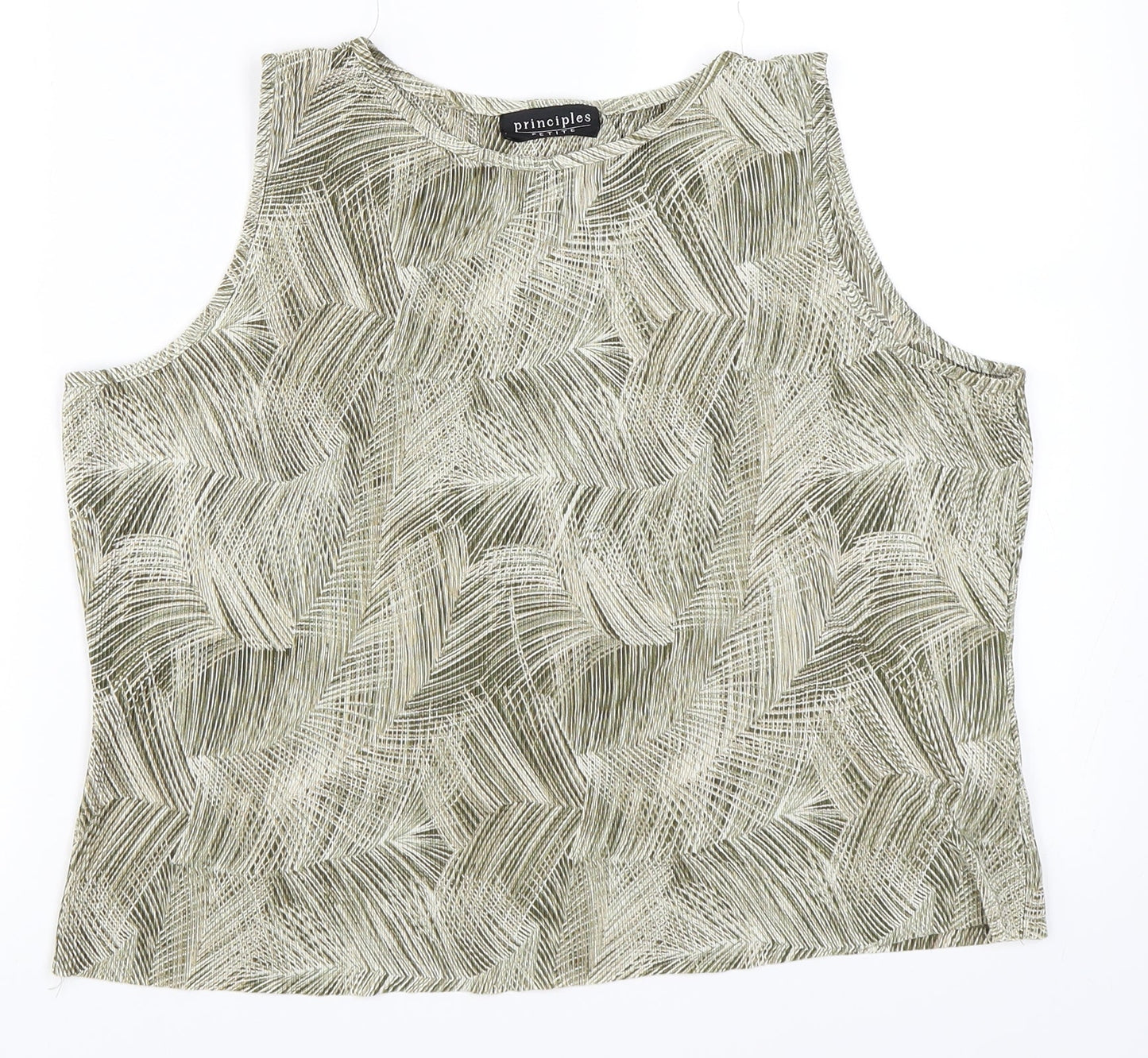 Womens UK Size 14 Principles Green Basic Blouse