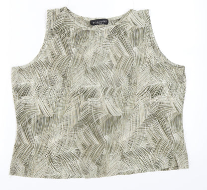 Womens UK Size 14 Principles Green Basic Blouse