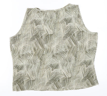 Womens UK Size 14 Principles Green Basic Blouse
