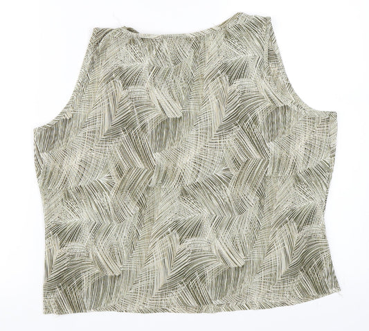 Womens UK Size 14 Principles Green Basic Blouse