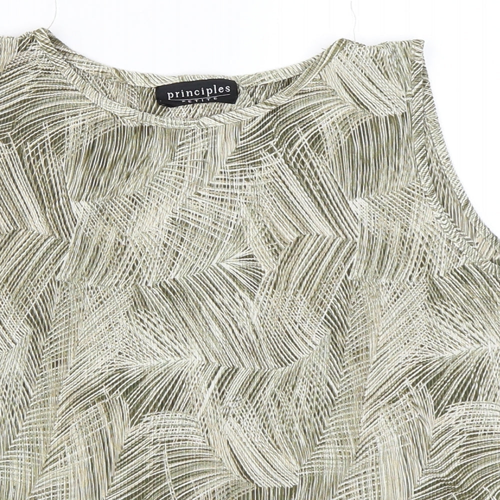 Womens UK Size 14 Principles Green Basic Blouse