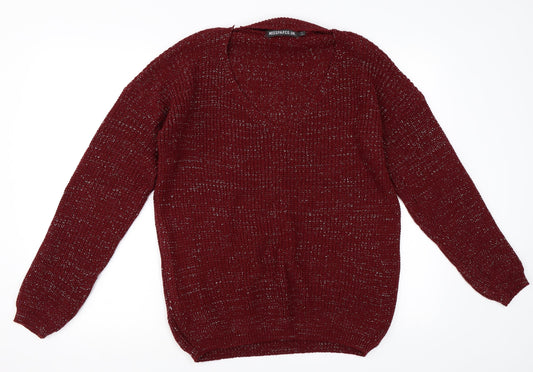 Misspap Womens Red   Pullover Jumper Size M