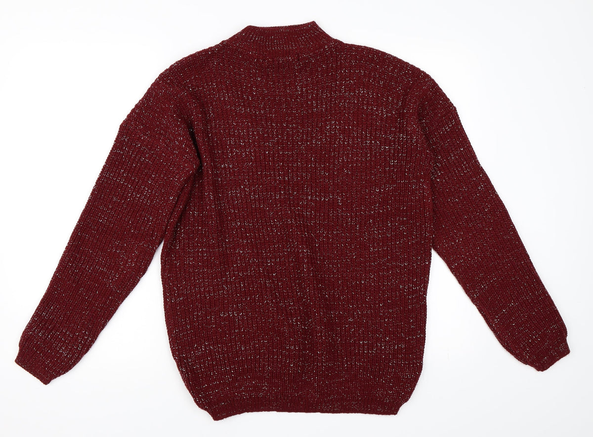 Misspap Womens Red   Pullover Jumper Size M