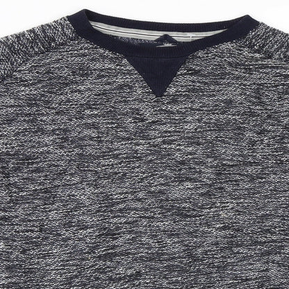 Mens UK Size S Easy Blue Pullover Sweatshirt