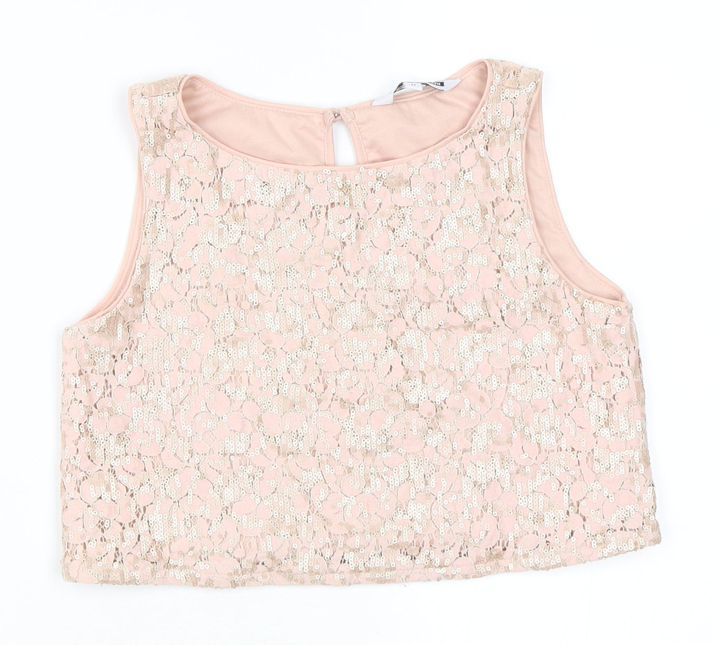 New Look Girls Pink   Cropped Blouse Size 11 Years