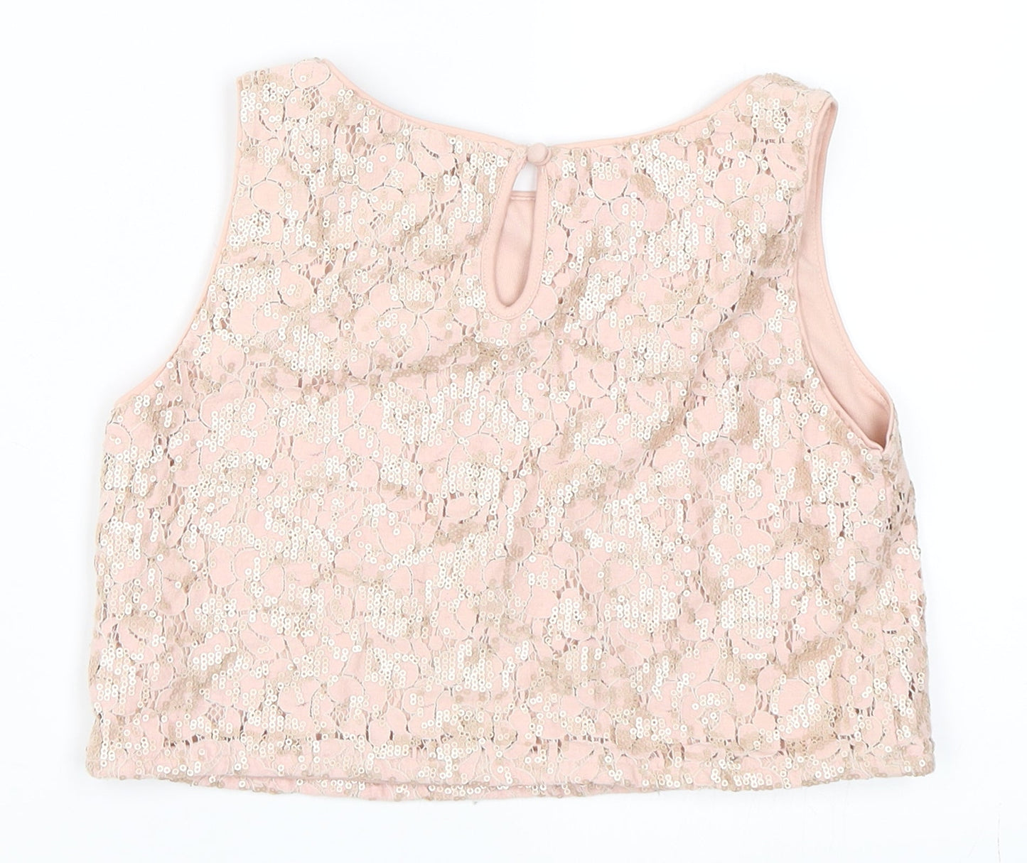 New Look Girls Pink   Cropped Blouse Size 11 Years