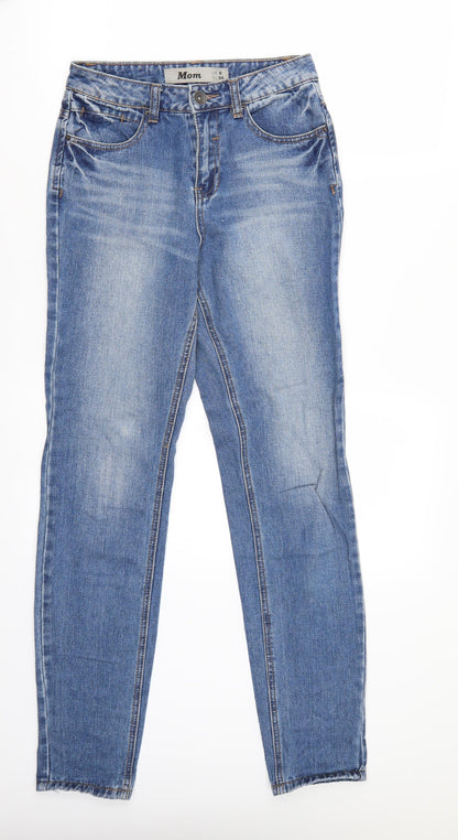 Womens UK Size 6 Newlook Regular Fit Cropped Blue Jeans