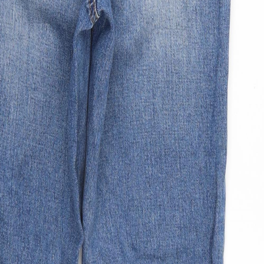 Womens UK Size 6 Newlook Regular Fit Cropped Blue Jeans