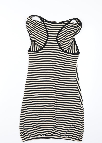 Miss Selfridge Womens White Striped  A-Line  Size 10