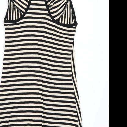 Miss Selfridge Womens White Striped  A-Line  Size 10