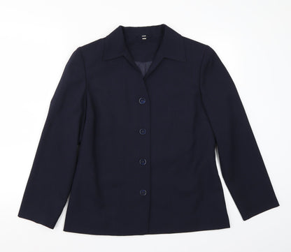 Womens UK Size 12 Preworn Regular Blue Blazer